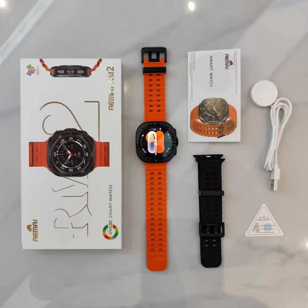 Smartwatch outdoor sports Bluetooth call high-definition large screen heart rate detection disc sports watch RM2 watch Specification image
