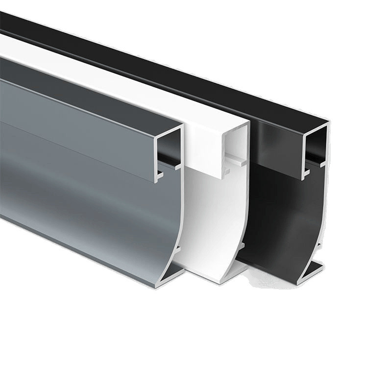 Luminous aluminum alloy skirting board with led light slot, exposed stainless steel corner line light strip, metal skirting board light strip Item Picture
