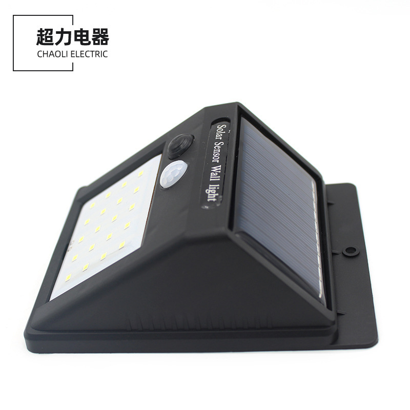 Cross-border wholesale of 100LED solar human body sensor lights, outdoor garden and courtyard lights, outdoor street lamps, waterproof wall lamps Specification drawing