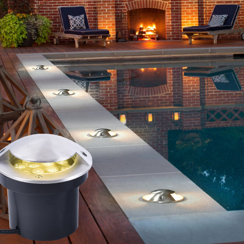 LED side light ground lamp, 3W turtle-back light, step light, outdoor waterproof stainless steel step light, translucent ground lamp details Picture