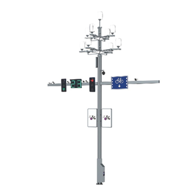 Multi-pole integrated signage signal light intelligent traffic combined pole, 5G urban smart street lamp traffic multi-functional comprehensive pole Item Picture