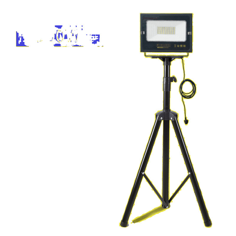 Mobile work light, night construction light, stand, floor-standing spotlight, outdoor tripod lighting, plug-in searchlight, convenient Item Picture