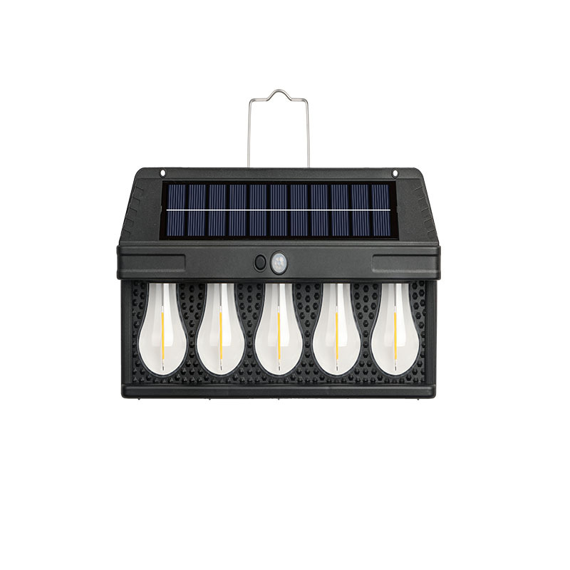 Solar wall lights, outdoor garden lights, outdoor new Chinese-style villa fence human body sensor lighting, energy-saving hanging lights Item Picture