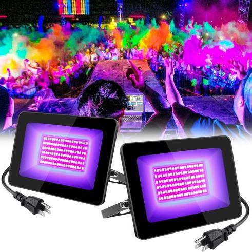 Amazon UV lamp, Purple light 395UV curing lamp, outdoor waterproof party stage black light, floodlight full figure
