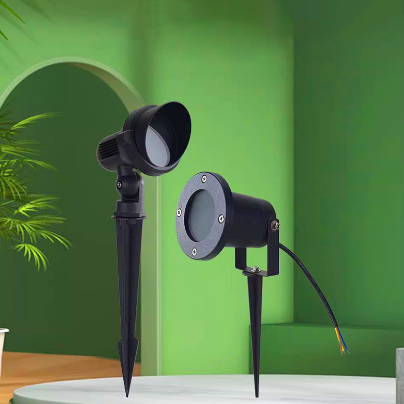 Outdoor waterproof ground insert floodlight, lawn projection light GU10, circular ground insert light, courtyard garden buried tree light details Picture