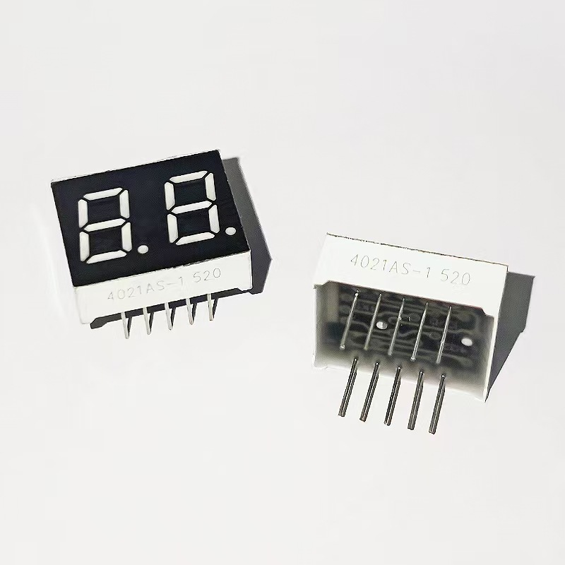 Factory direct supply of 0.4-inch 2-digit LED digital tubes: 4201AS with common cathode and 4021BS with common anode, high-brightness red Item Picture
