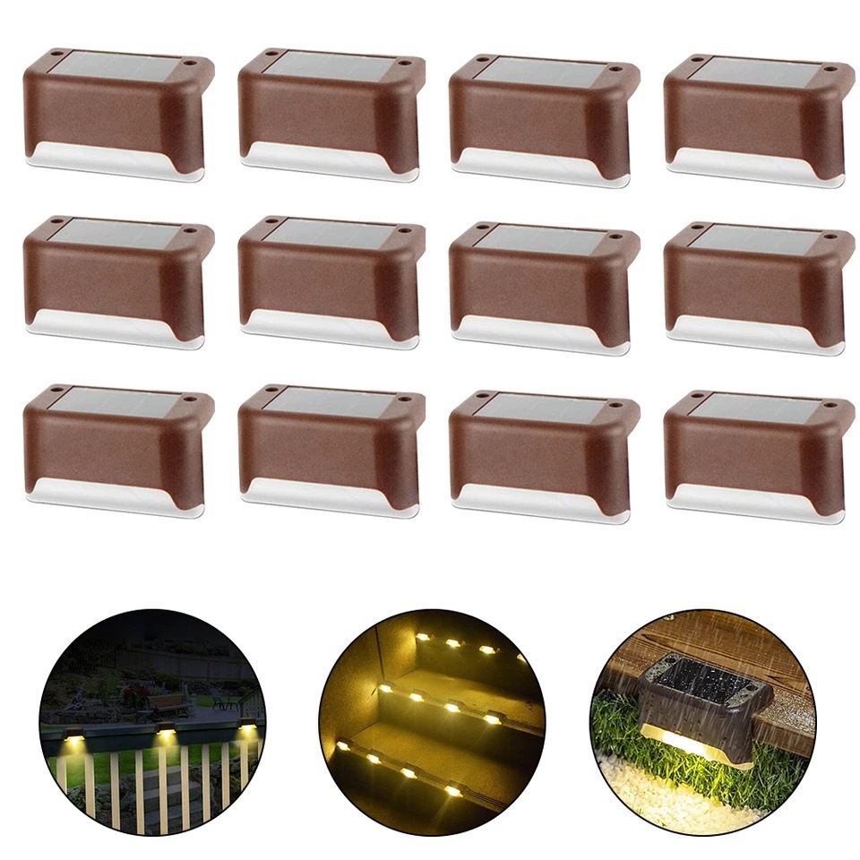 New solar-powered fence lights, railing lights, staircase lights, outdoor LED step lights, and courtyard decorative wall lights Item Picture