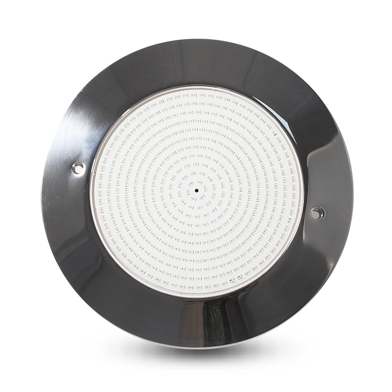 Cross-border stainless steel swimming pool light, IP68 waterproof, ultra-thin wall-mounted underwater light, smart app, fully filled with glue bottom light Item Picture
