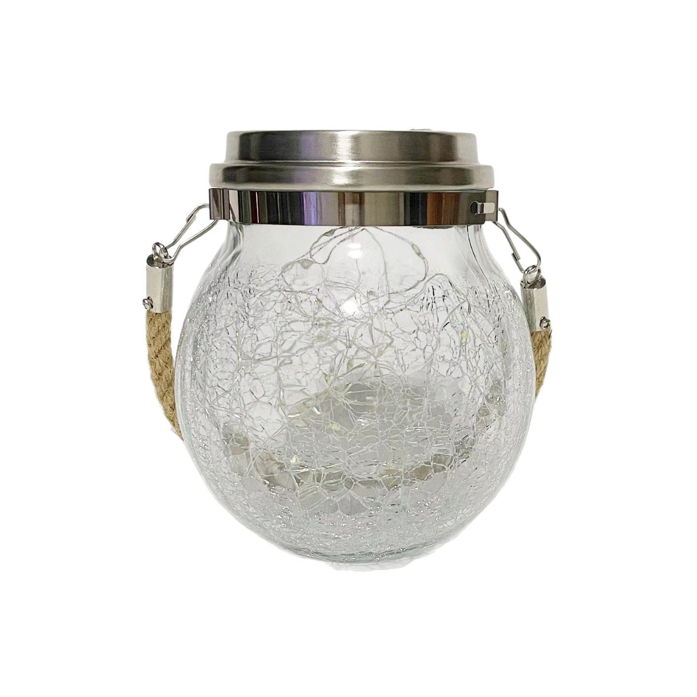 Solar crackle lights, outdoor garden lights, glass hanging lights, wishing lights, creative Christmas festival decorations, ball lights, cross-border Item Picture