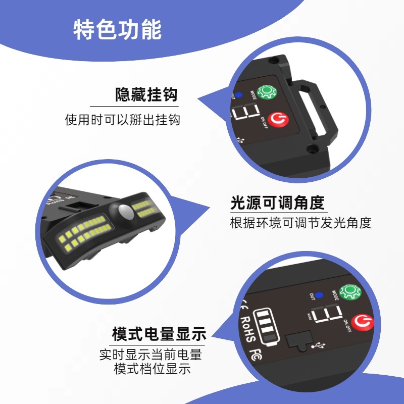 Solar-powered suspended human body sensor light, night corridor cabinet, bedroom integrated charging LED balcony night light Application Scenario