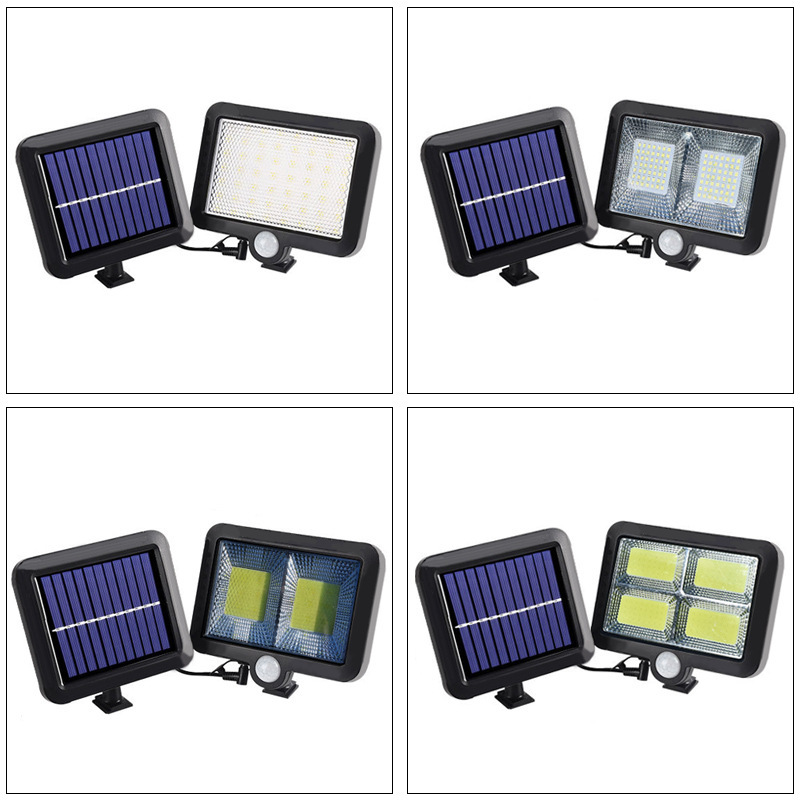 Cross-border best-selling solar lamps, outdoor garden lamps, split solar wall lamps, human body sensor lamps, garage road lamps Specification drawing