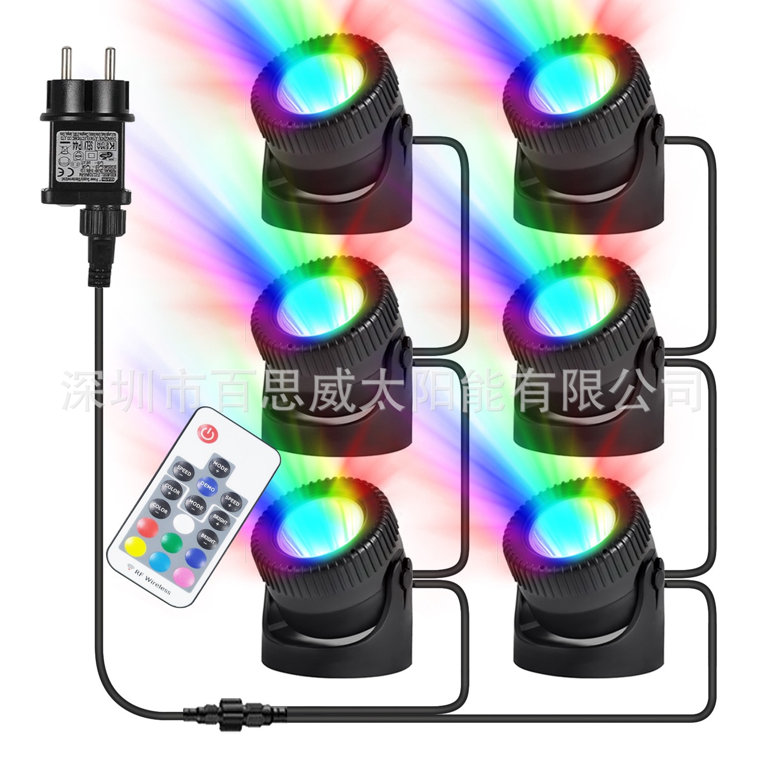 Cross-border plug-in projector lights, underwater lights, amphibious lights, lawn lights, decorative lights, swimming pool lights, pond lights, courtyard lights Application Scenario