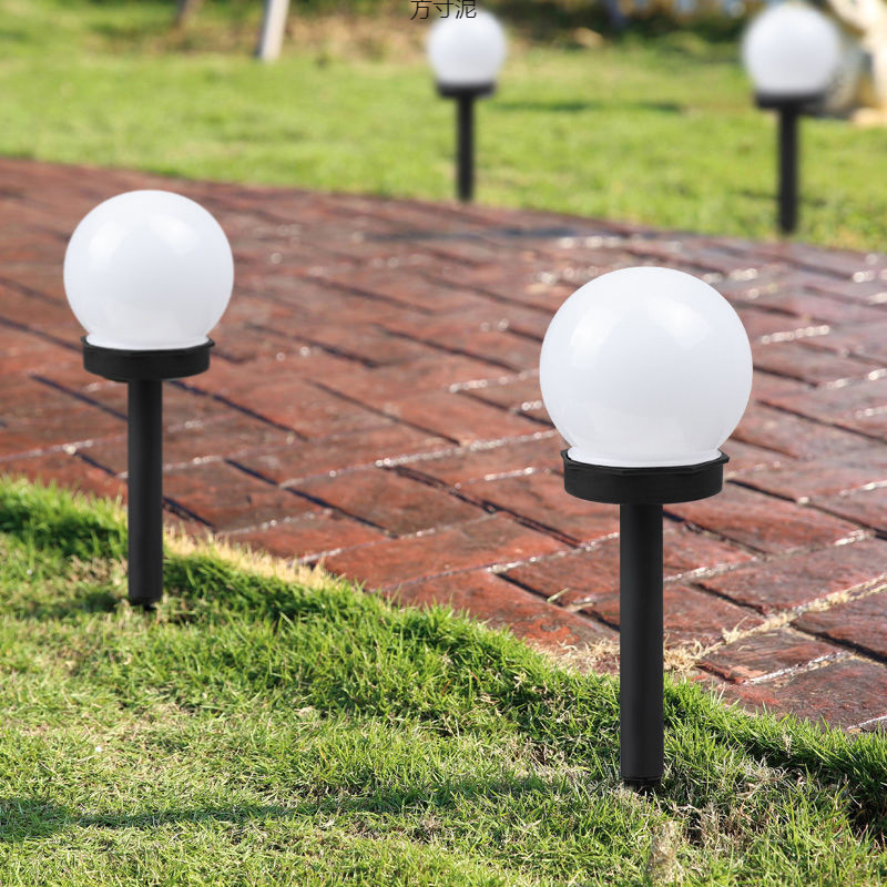 Solar floor lights, household outdoor spherical ground-insertion courtyard atmosphere lights, night lights, garden landscape decorative lights factory Specification drawing