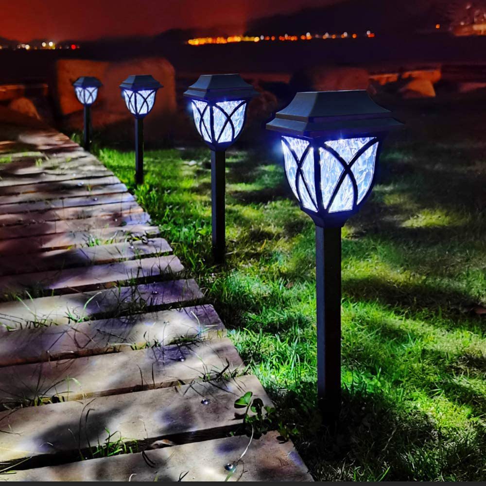 Solar lamps, grid retro led square lawn lamps, outdoor street lamps, waterproof courtyard lamps, garden grass lamps Specification drawing