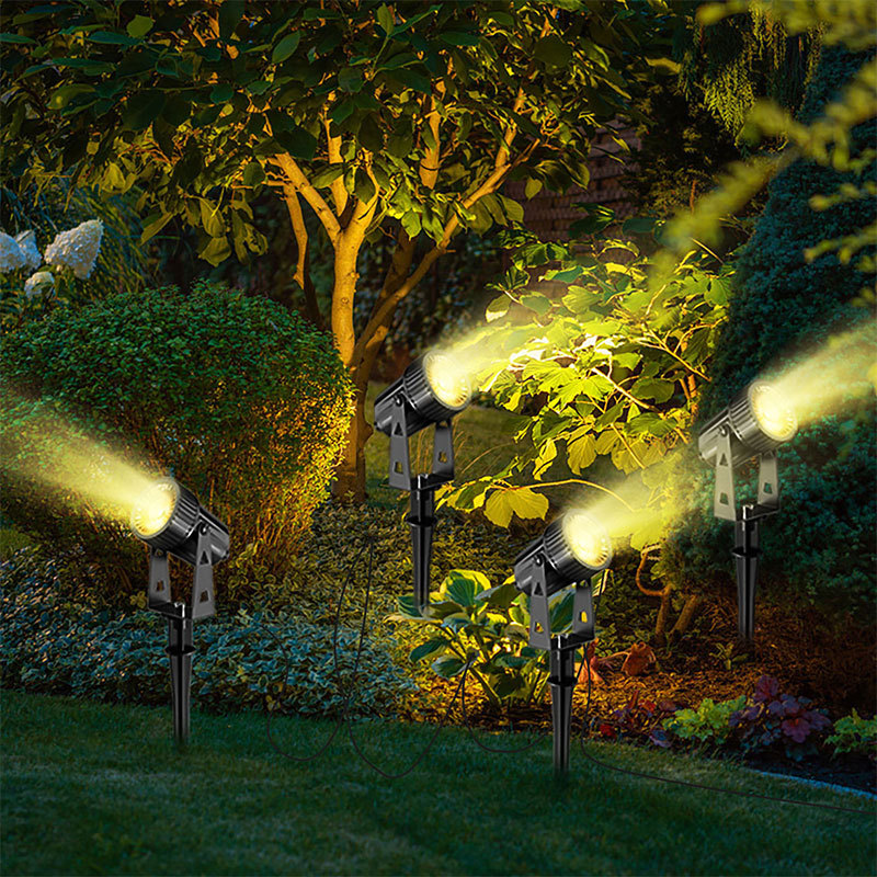 Ground insert light, spotlight, warm white light, spotlight, low-voltage landscape lighting, outdoor waterproof, garden and courtyard tree lighting details Picture