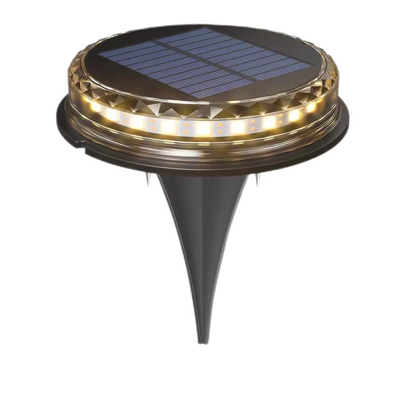Cross-border LED solar ground lights, seven-color lights, waterproof outdoor ground insertion lawn lights, courtyard garden factory direct sales Item Picture