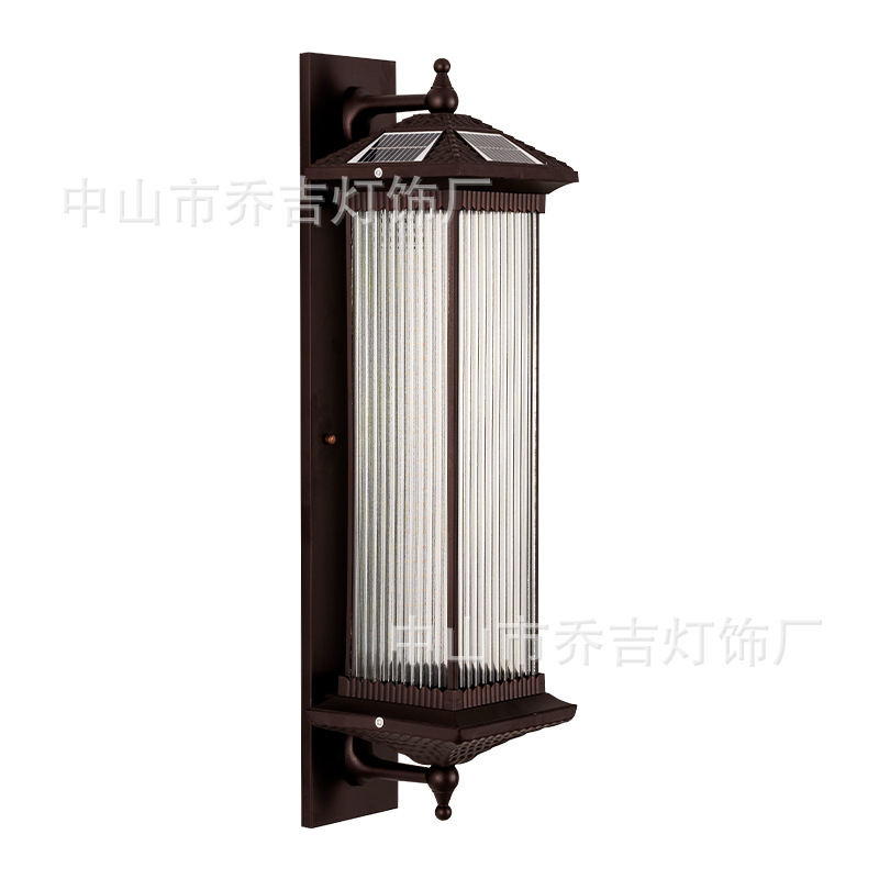 Solar wall lamps, Chinese-style household outdoor, outdoor terrace wall, garden villa waterproof led courtyard lamps, super bright Item Picture