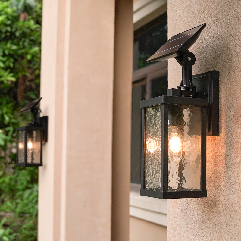 Wall lamps, solar outdoor garden lamps, ultra-bright waterproof, European-style corridor and passageway, villa power connection, export-oriented wall lamps Specification drawing