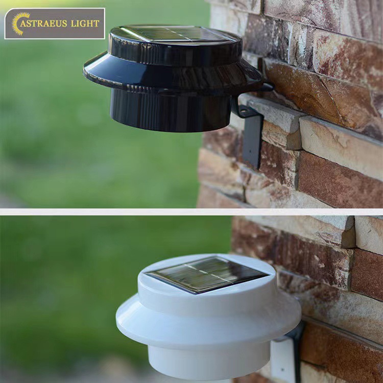 Amazon solar fence lights, courtyard outdoor landscape lights, 3led lighting, wall lamps, fence lights, sink lights, cross-border Application Scenario