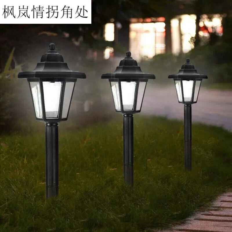 Solar hexagonal palace lamps, garden lamps, outdoor lighting column lamps, lawn lamps, garden villa street lamps, landscape decorative lamps Specification drawing