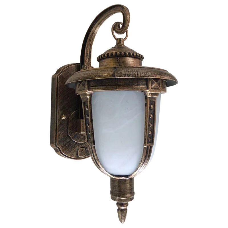European-style retro outdoor wall lamps, waterproof and rust-proof aluminum wall lamps, balcony, corridor, passage, fishing wall lamps Item Picture