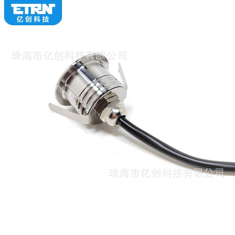 LED outdoor mini waterproof light, guardrail, steel pipe, flat handrail light, stainless steel with 26mm opening, diameter 32mm Specification drawing