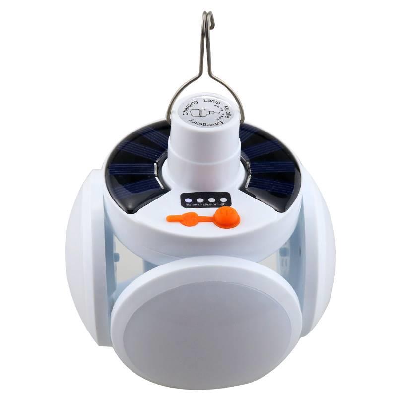 Foldable football lamps, night market street lamps, household lighting, tent camping lamps, energy-saving bulbs, rechargeable solar lamps Item Picture