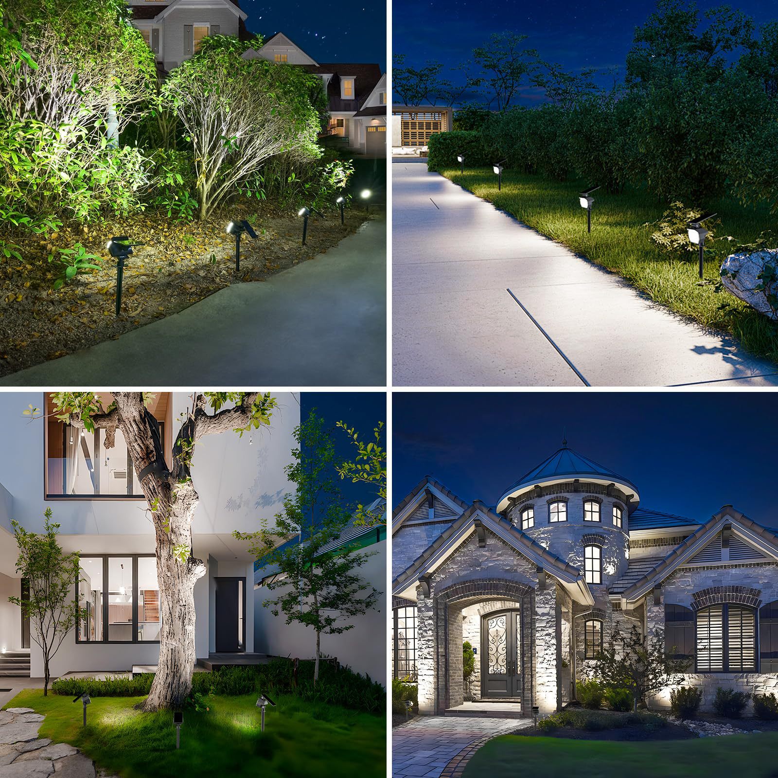 Cross-border exclusive, fully certified folding solar lawn lights, outdoor grassland landscape garden lights, spotlights Item Picture