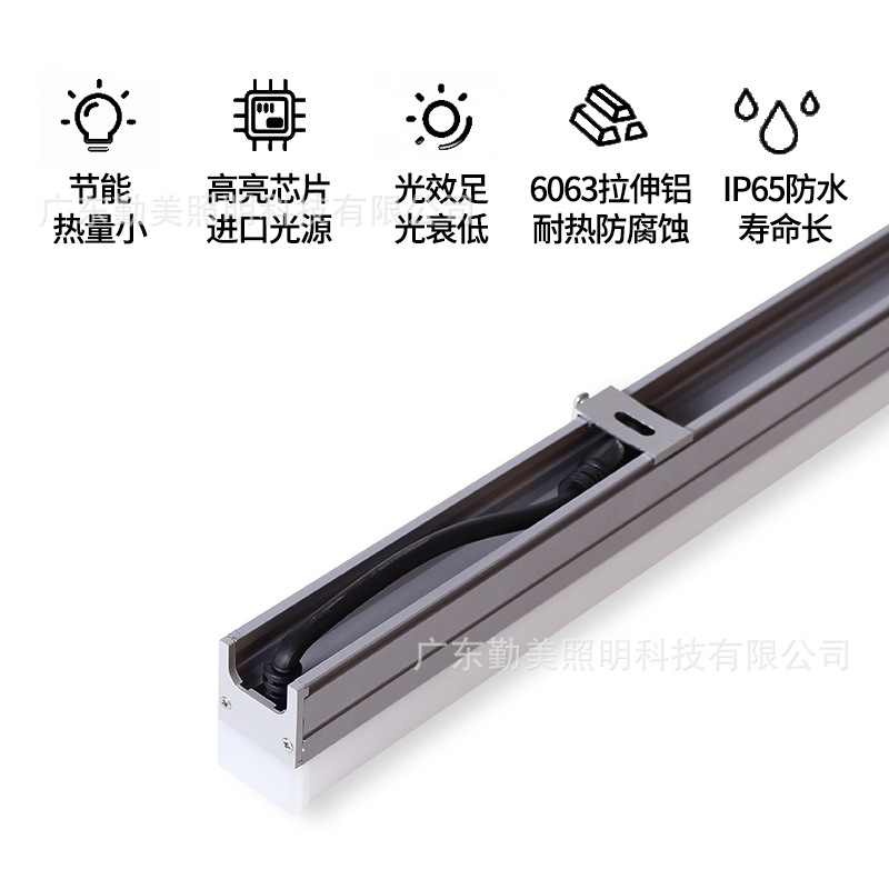 Led 10W and 12W contour lights, outdoor guardrail lights, building exterior wall municipal lighting, external control full-color line lights details Picture