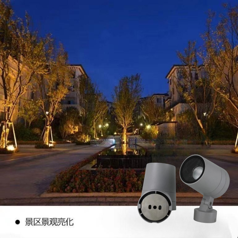 LED floodlights, COB floodlights, ground-mounted tree lights, outdoor waterproof courtyard garden exterior wall landscape advertising lights details Picture