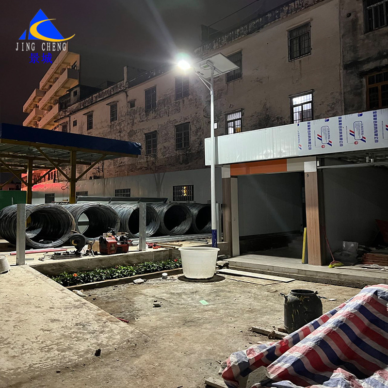 Wholesale of 6-meter LED solar street lamps for engineering communities, rural road lighting, and solar human-sensing street lamps Specification drawing
