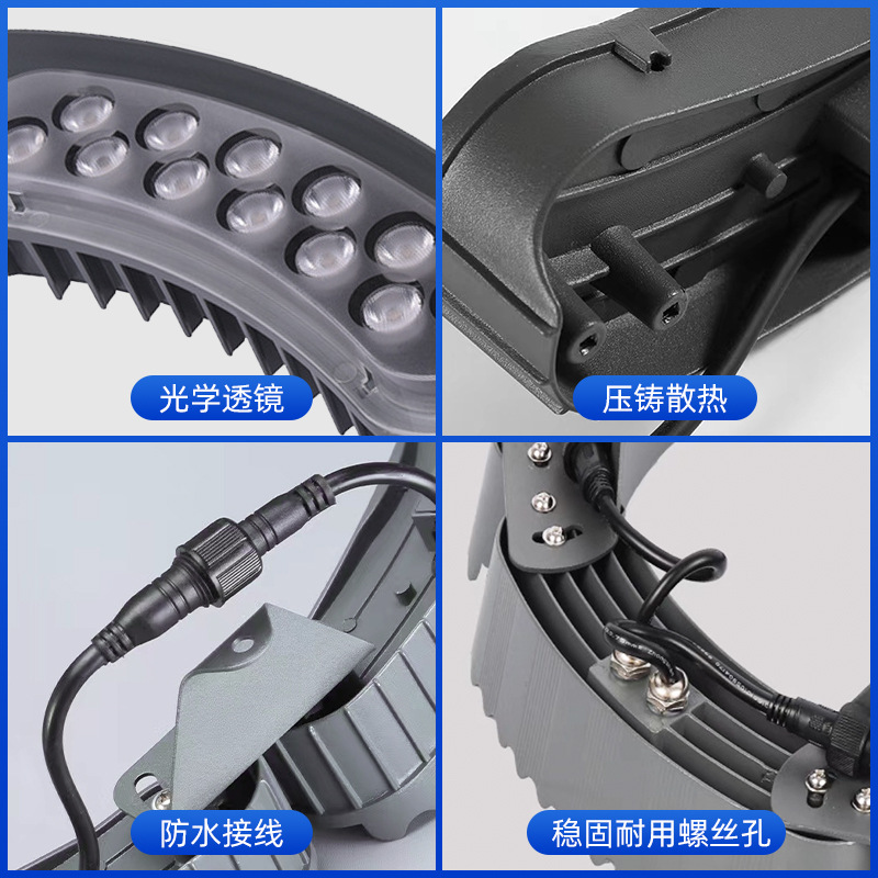 led tree-hugging lights, circular clamps, ground insert lights, outdoor waterproof projection lights, landscape circular forest lighting and tree illumination lights Application Scenario