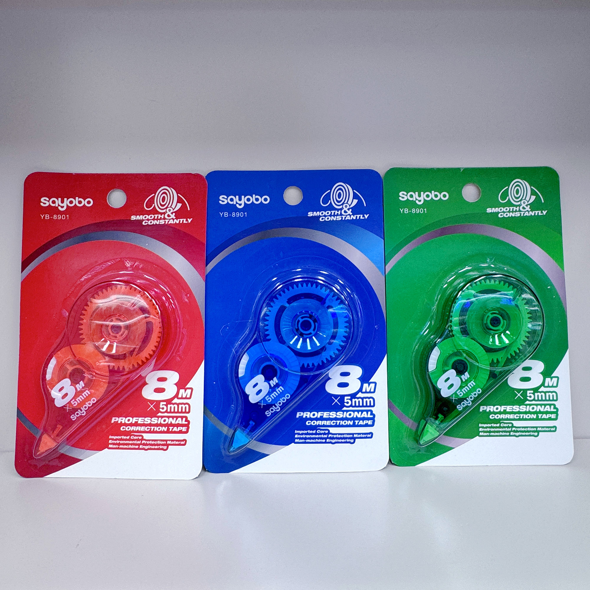YB-8901 High-quality, large-capacity anti-drop correction tape, 8-meter ultra-thin PET transparent film, easy to use, continuous use, special for students, factory direct sales full figure