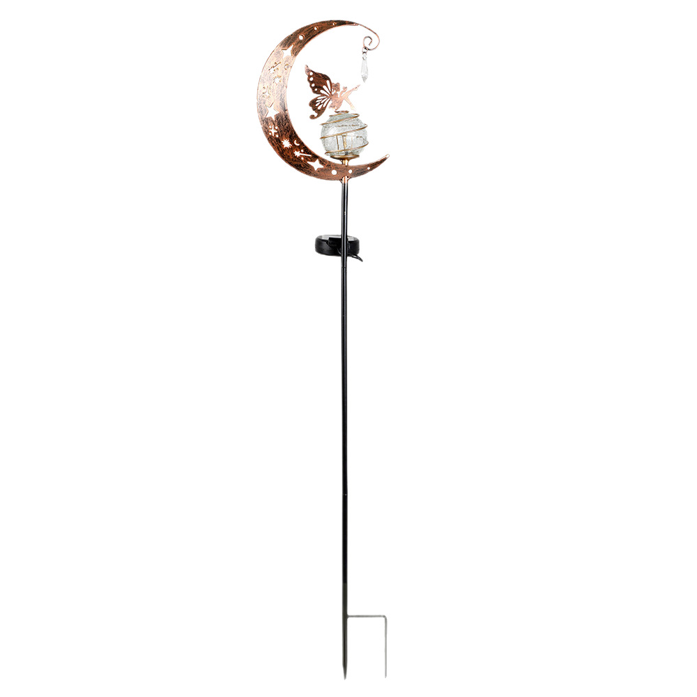 Cross-border bestseller solar moon fairy lamp, cracked glass ground insert lawn lamp, garden outdoor courtyard decorative lamp Item Picture