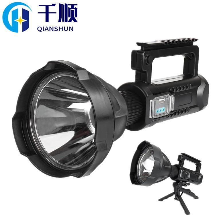 The new P70 searchlight is an outdoor high-intensity multi-functional lighting LED long-range waterproof charging portable flashlight full figure