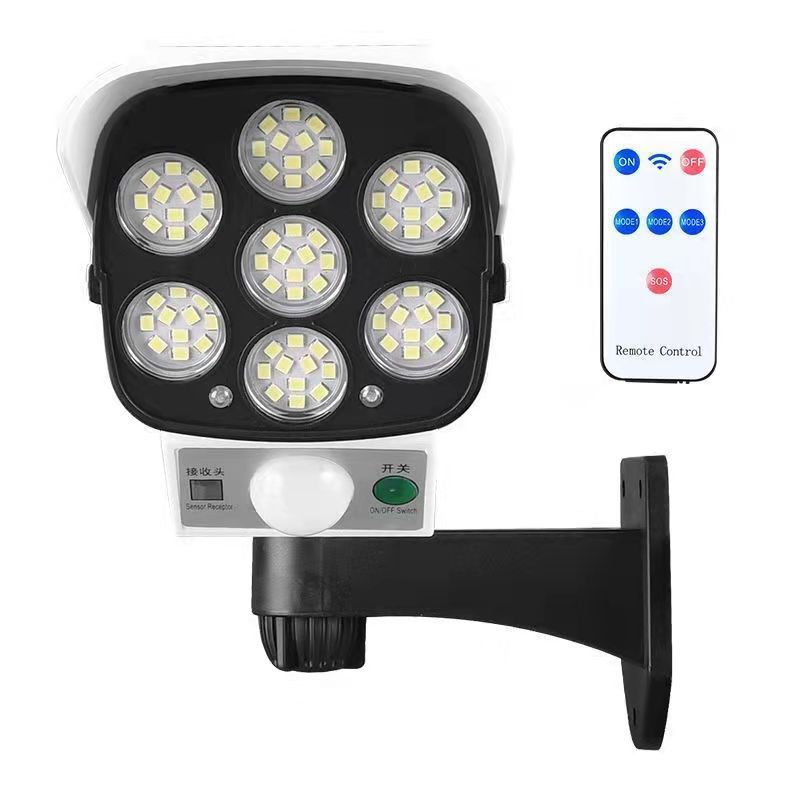 Cross-border solar outdoor simulation monitoring, villa courtyard fake camera lighting, human body sensing anti-theft lamp Application Scenario
