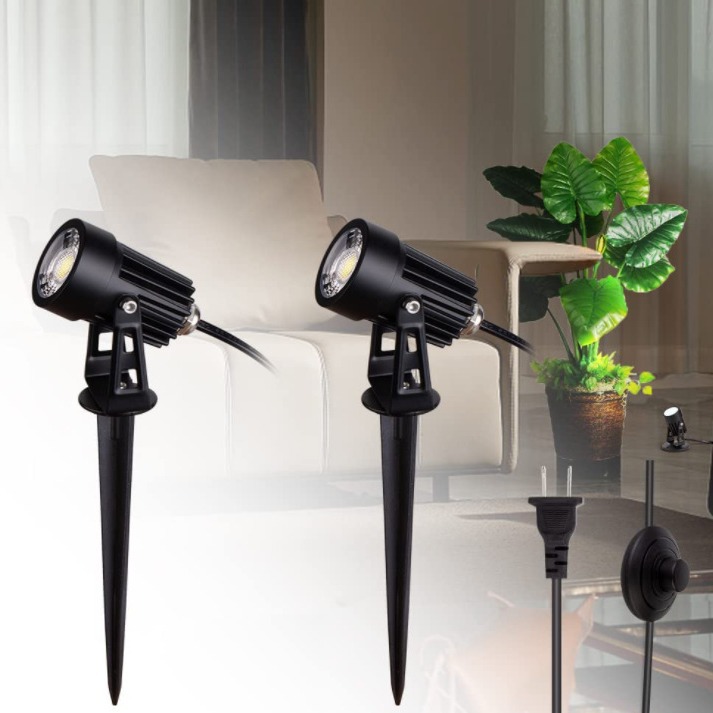 3w floor lamp, 5wLED foot-operated switch spotlight, 1.8-meter garden lamp, three-color switchable small spotlight Application Scenario