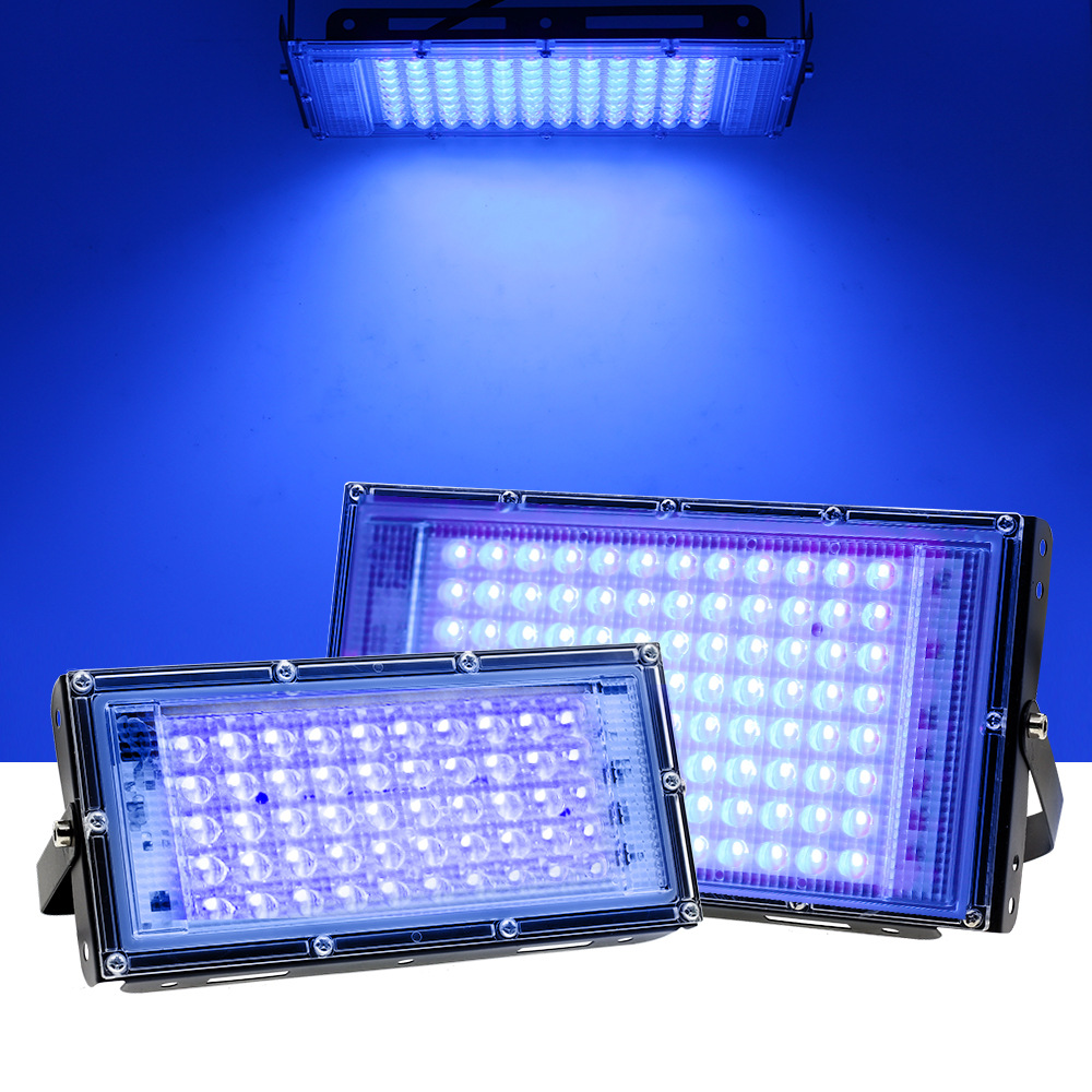 Youdaoplaceholder0 395nm ultraviolet floodlight 365nmUV curing lamp fluorescent Party light theater light led floodlight full figure