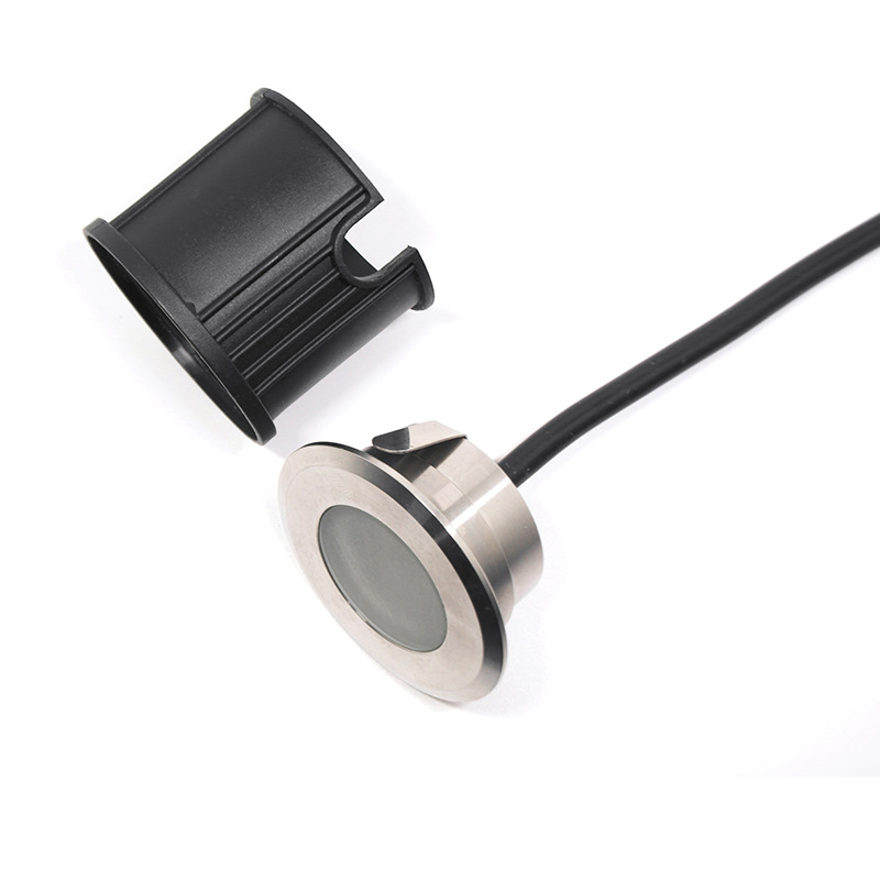 Outdoor waterproof spotlights, stainless steel ground lights, led2w round 12v ground lights, corner walkway step lights Item Picture