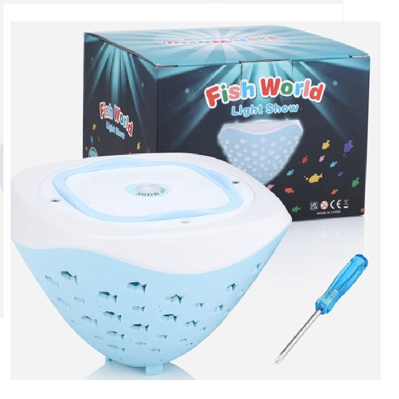 Small fish projection bath light, LED waterproof bathtub light, swimming pool light, water float, fish tank fountain, diving light Item Picture