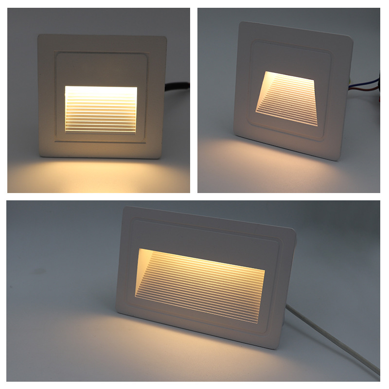 Outdoor waterproof floor light with human body sensor, aluminum material 220V, 12V, 24V, corner lighting for courtyards and gardens details Picture