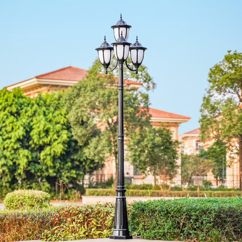 Modern courtyard high-pole lamps, European-style floor lamps, lawn outdoor garden lamps, villa community public road lamps, waterproof landscape lamps full figure