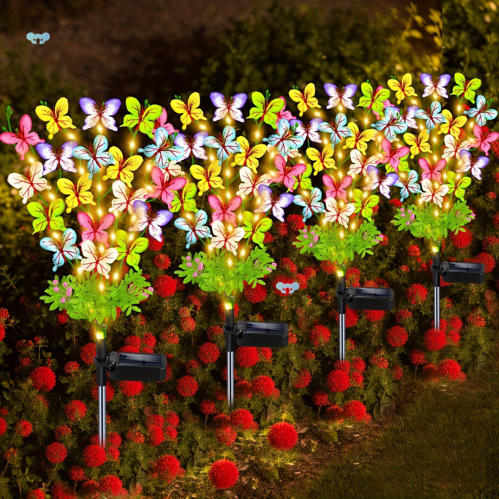 4 Packs Solar Lights Outdoor Butterfly Decor, Solar Swaying full figure