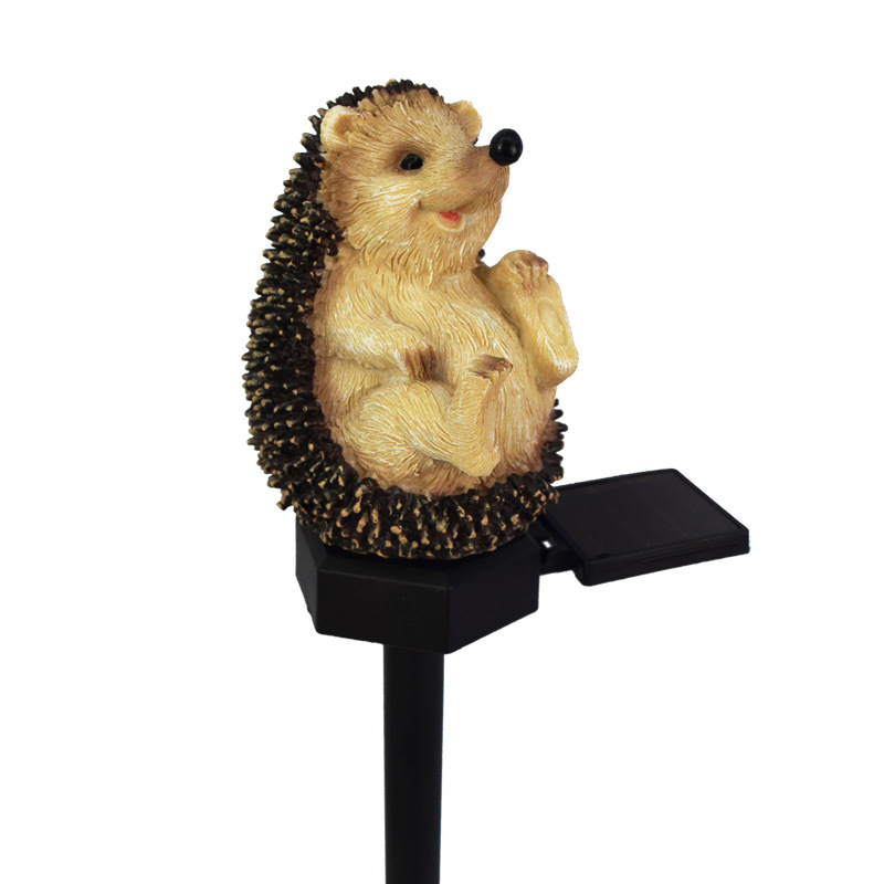 Amazon's new courtyard waterproof solar lamp resin hedgehog lawn ground plug outdoor garden landscape decorative lamp Item Picture