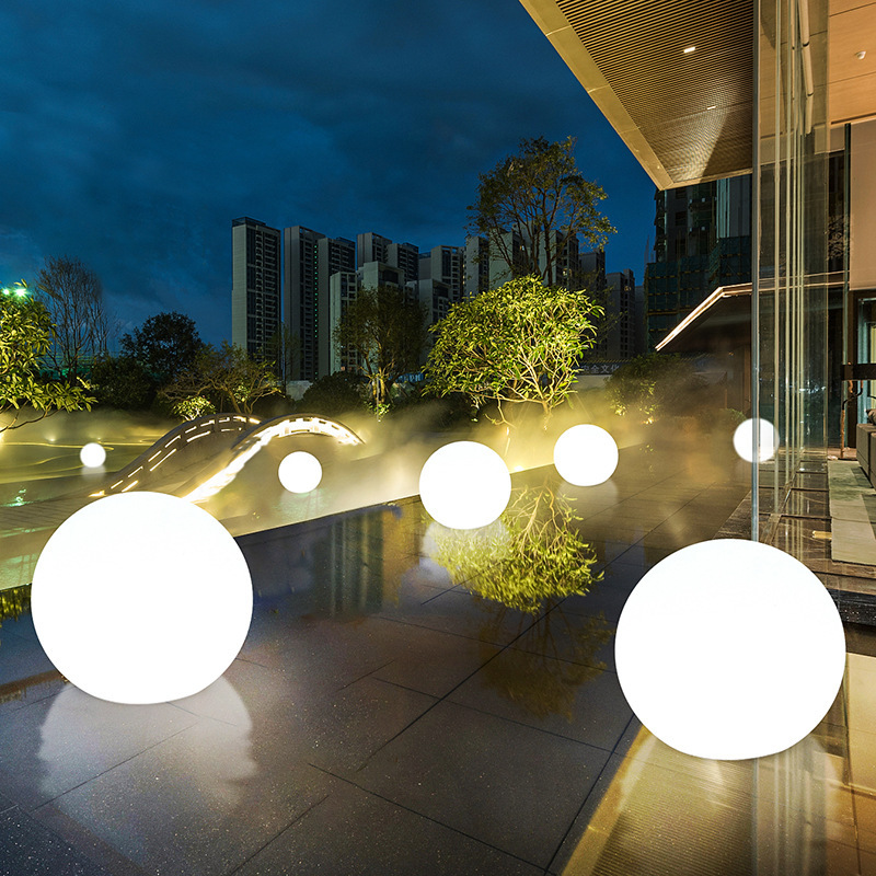 led light-emitting spherical lights, indoor landscaping and decorative atmosphere lights, outdoor waterproof lawn spherical lights, landscape courtyard lights details Picture