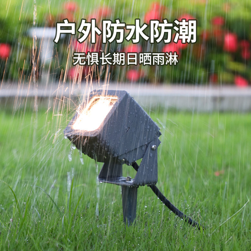 Outdoor waterproof square spotlights, household outdoor ground insertion tree lights, up and down wall lighting, garden led tree lights Specification drawing