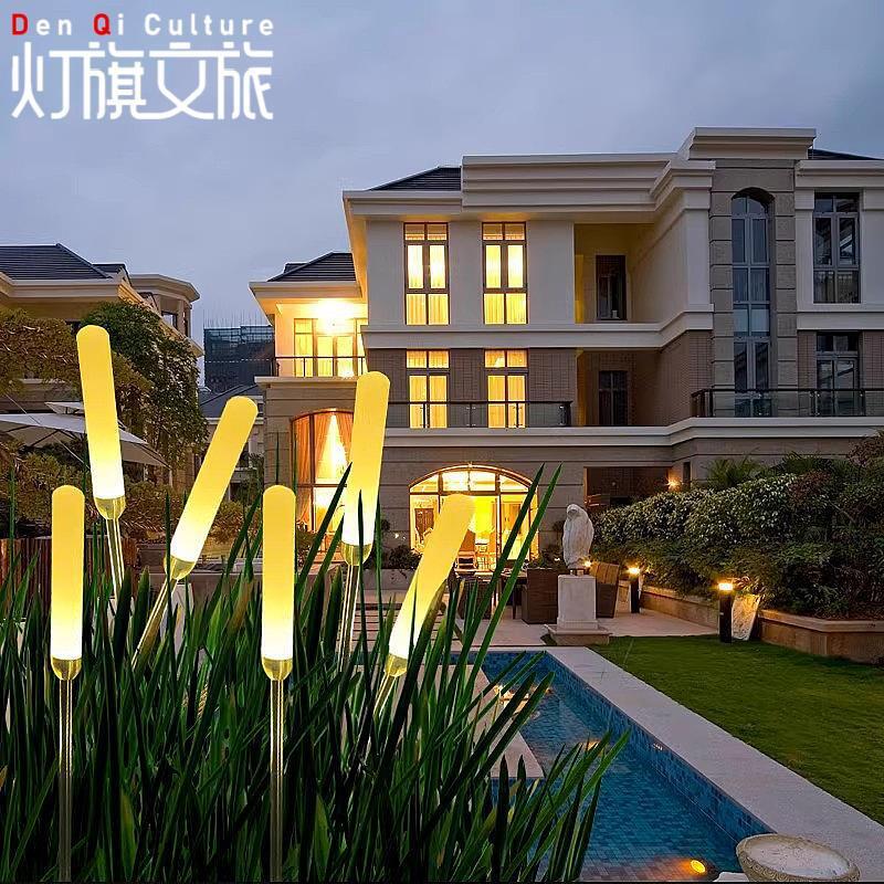 LED outdoor reed lamps, acrylic frosted rods, bubble rods, ground lawn lamps, grass decoration ground candle lamps details Picture