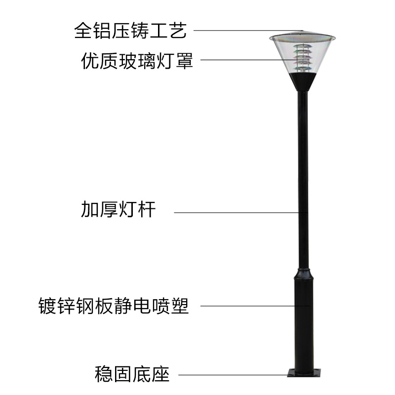 Street lamps, outdoor garden lamps, 3-meter and 3.5-meter modern landscape lamps, garden lamps for residential areas, simple garden lamps Application Scenario