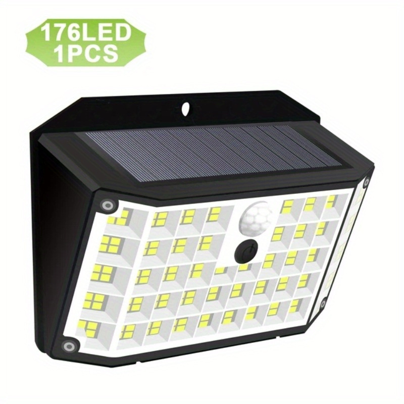1PC/2PCS/4PCS/6PCS Solar Lights Outdoor, 176 LED With Item Picture