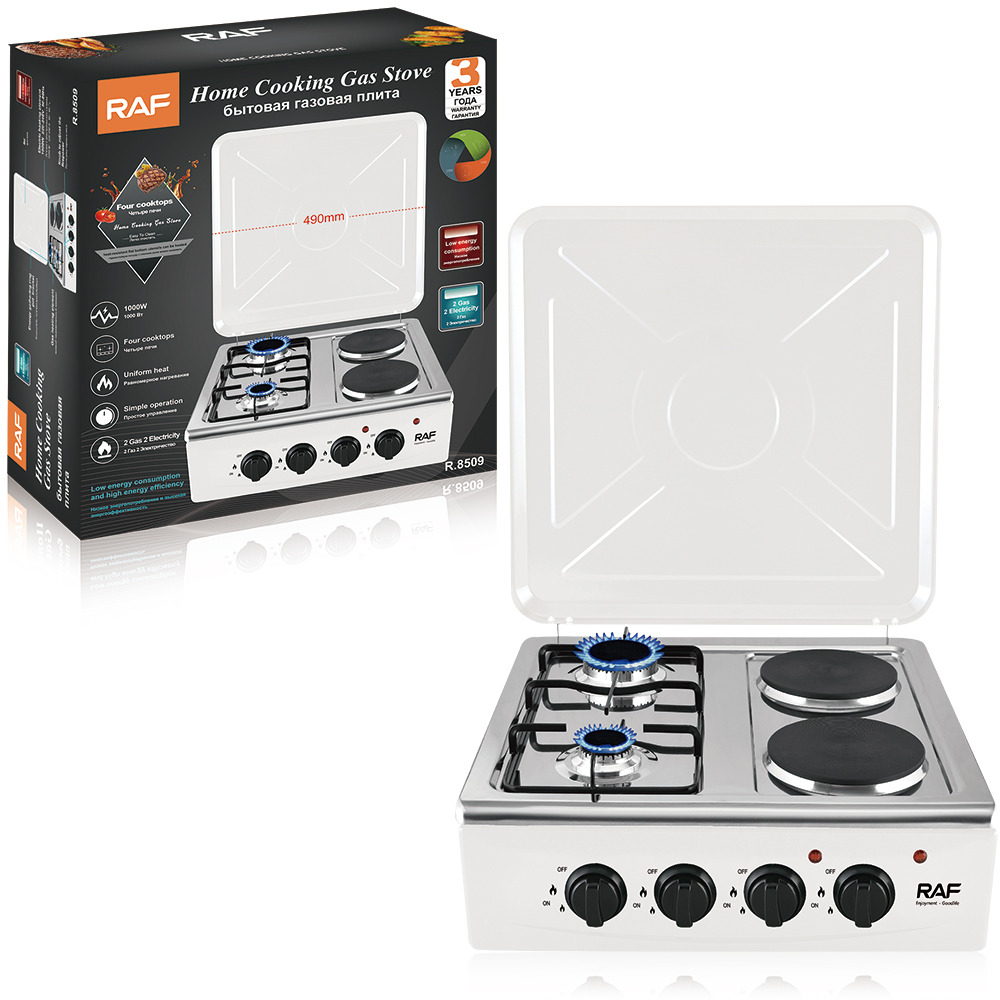 RAF cross-border foreign trade European standard electric stove, household and outdoor dual-purpose gas stove, dual-stove steaming, cooking, stir-frying, hot pot electric stove Item Picture